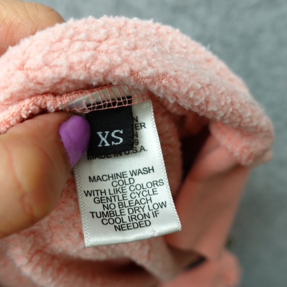 Aviator Nation Hoodie Womens XS Pink Crop 5 Stripe Rainbow Logo Fleece USA Made - Picture 4 of 15